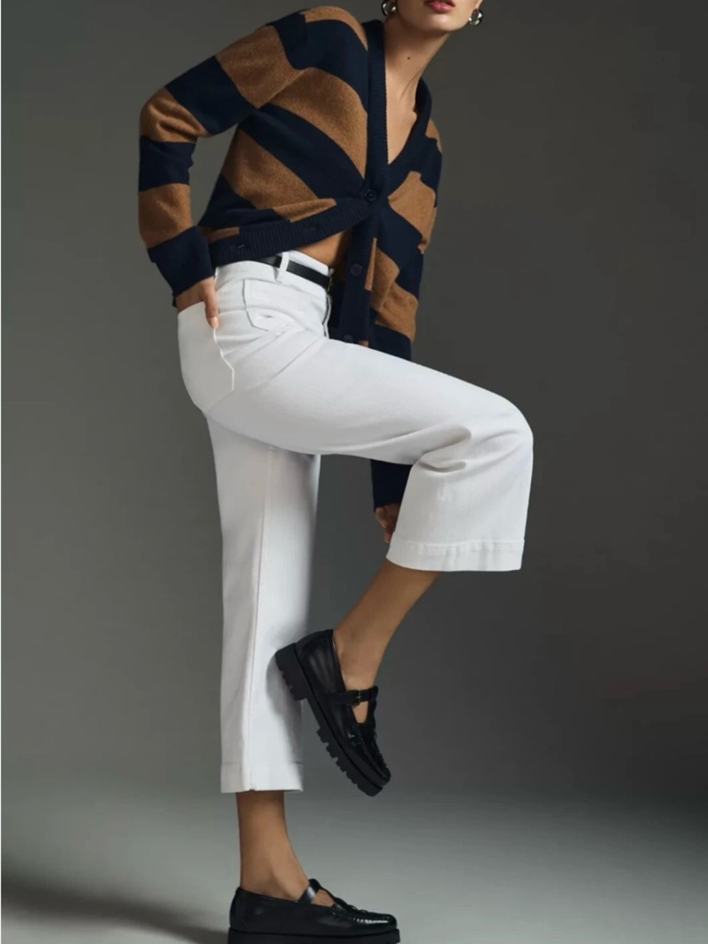 Pilcro The Skipper White Wide-Leg Cropped Jeans by Anthropologie | 27 - Picture 4 of 12